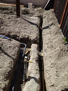 Parker Sprinkler Repair team lays new ground pipes